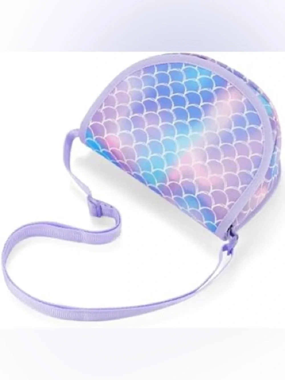 NWT Pastel Mermaid Scale Crossbody Bag - Lavender Blue Pink